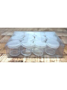 Bead Landing Mini Containers 12-Pack 1" Clear Plastic Storage For Crafts & Beads
